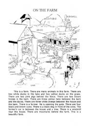 English Worksheet: ON THE FARM