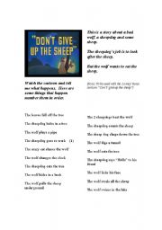 English Worksheet: Dont Give Up The Sheep - Cartoon Sentence Match Activity