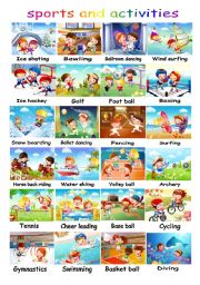 English Worksheet: play or do? with exercise on 2nd page