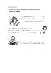 English Worksheet: frecuency adverbs