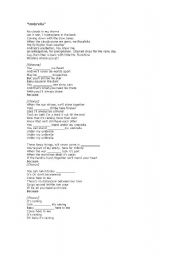 English Worksheet: umbrella song