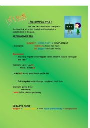 English Worksheet: Simple past First Part