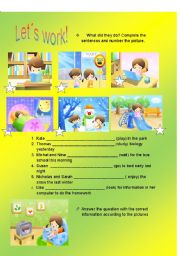 English Worksheet: Simple past Second Part