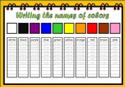 English Worksheet: colors