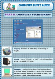 English Worksheet: Computer Techtionary (2/4) 5 pages))