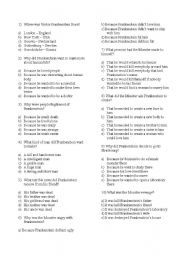 English Worksheet: Frankensteins Exercises