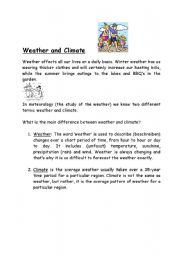 Weather and climate