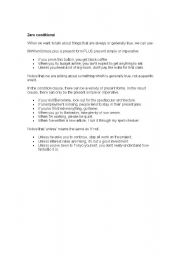 English Worksheet: Zero Conditional