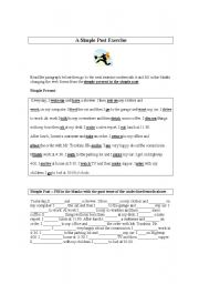 English Worksheet: Converting simple present to simple past - quick review