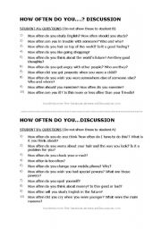 English Worksheet: How often do you...? - Interview