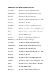 English Worksheet: Adjectives