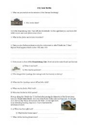 English worksheet: Berlin City Tour