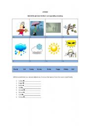 English worksheet: weather