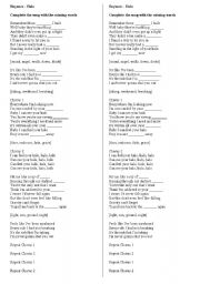 English Worksheet: Beyonce - Halo