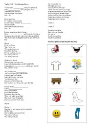 English Worksheet: Taylor Swift - You belong with me