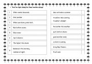 English worksheet: WEATHER SAYINGS