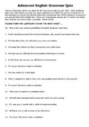 English Worksheet: Advanced English Grammar Labyrinth