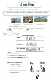 English worksheet: A new Home