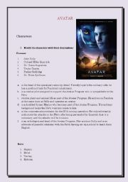 English Worksheet: Avatar