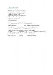 English Worksheet: Chicken run