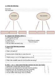 English Worksheet: Sources Of Energy