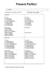 English worksheet: present perfect Pure Simple Grammar!