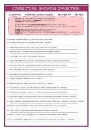 English Worksheet: Connectors