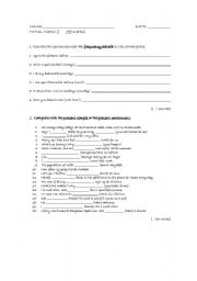 English Worksheet: Grammar exam exercise