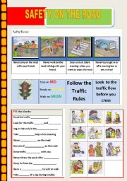 English Worksheet: SAFETY ON THE ROAD