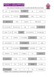 English worksheet: mixed grammar (tenses)