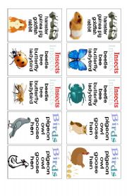 English Worksheet: Animals - card game (2 of 3)