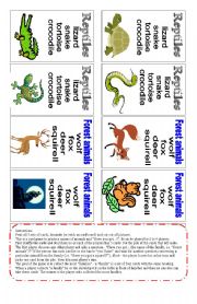 English Worksheet: Animals - card game (3 of 3)