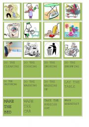 English Worksheet: DAILY ROUTINE CARDS