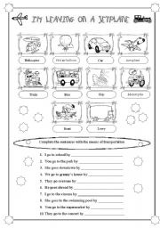 English Worksheet: Im leaving on a jetplane