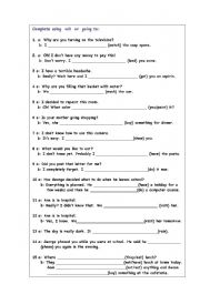 English Worksheet: will or going to