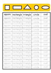 English Worksheet: shapes