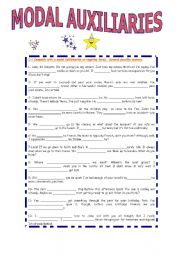 English Worksheet: Modal Auxiliaries