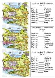 English Worksheet: How many animal can you count?