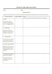 English worksheet: secret life of bees