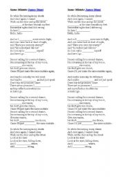 English Worksheet: Same Mistake - James Blunt