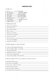 English Worksheet: Genitive Case Worksheet