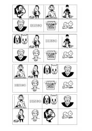 English Worksheet: Bingo about Family 