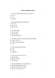 English Worksheet: Nate the Great and the Lost List
