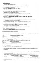 English Worksheet: reported speech practice