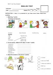 English Worksheet: ENGLISH TEST