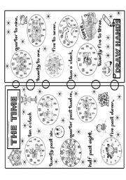 English Worksheet: time pictionary