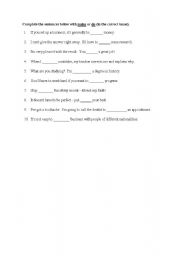 English worksheet: make or do activity