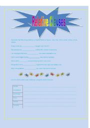 English Worksheet: Relative Clauses