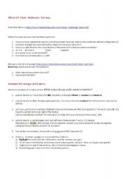 English Worksheet: Excel -Surveys