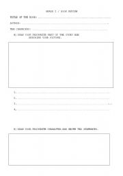 English Worksheet: book revire